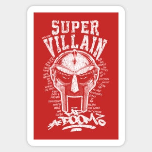 Villain MF Doom White Sticker